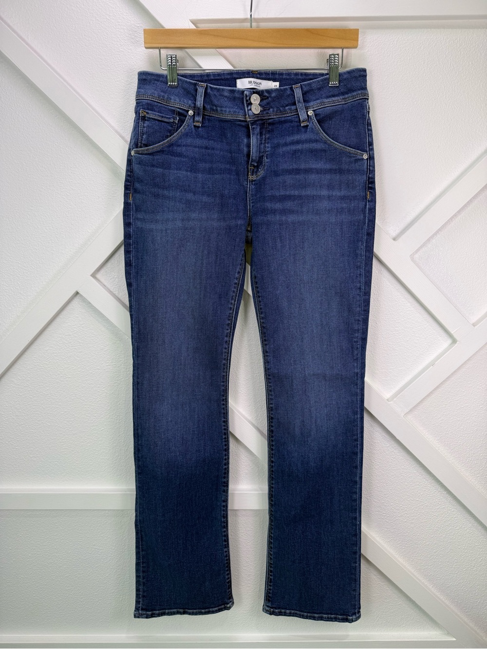 NWT Hudson Beth Mid-Rise Baby Bootcut Jean Flap Pocket Size 29